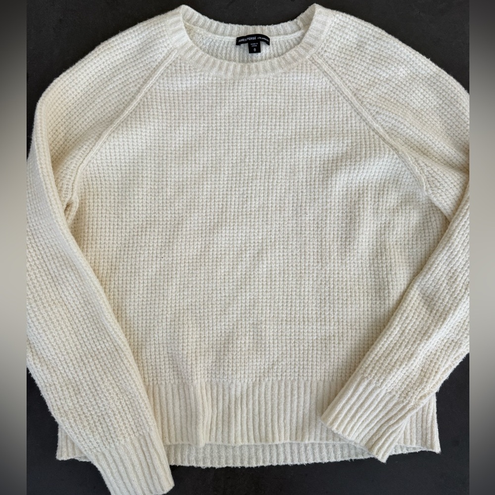 JAMES PERSE
Waffle-Knit Cotton-Blend sweater in size 0